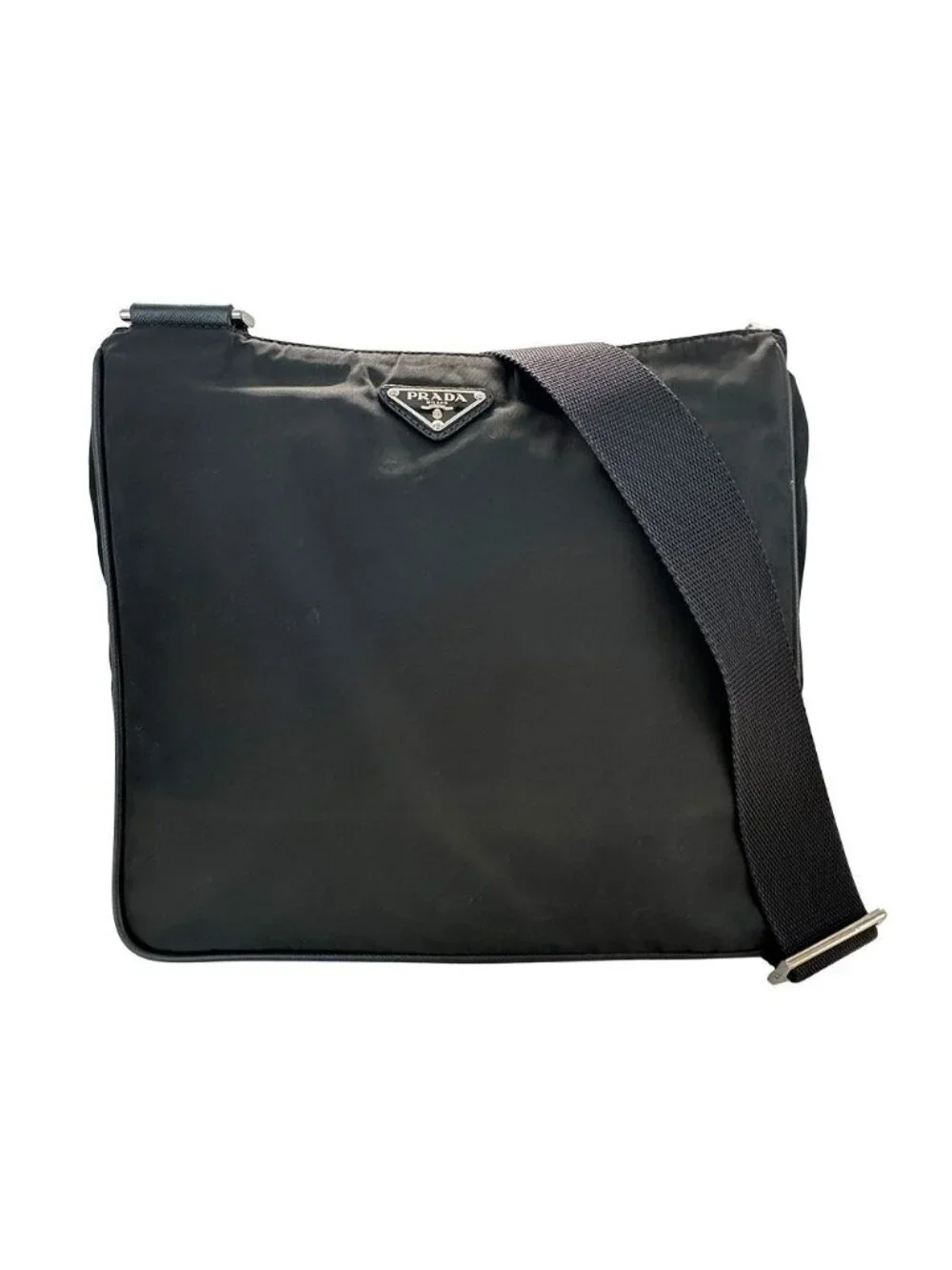 Prada Shoulder Bag Nylon Black Going Out Crossbody Adult Simple